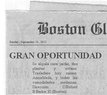 El Misterio de la Casa Corbitt - Handout - Recorte de periodico del Boston Globe